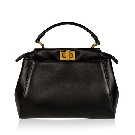 fendi black mini peekaboo|fendi nappa mini peekaboo.